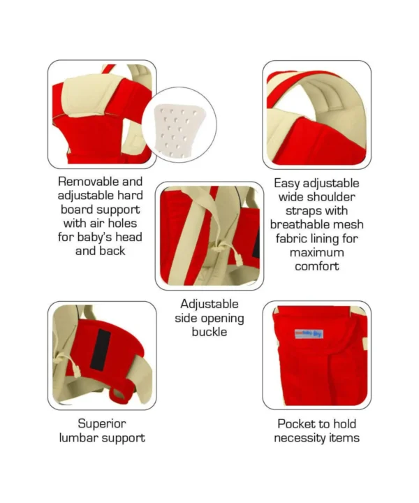 4 In 1 Baby Carrier Comfortable Sling Backpack | Baby Holding Strap Adjustable Carry Bag