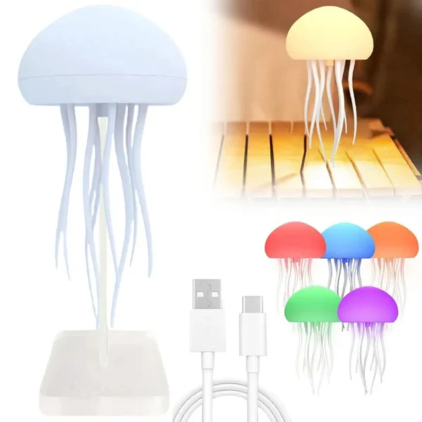 Aurora Mood Light – Creative Jellyfish Night Lamp, RGB LED, VoiceTouch Control