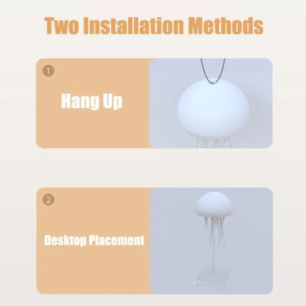 Aurora Mood Light – Creative Jellyfish Night Lamp, RGB LED, VoiceTouch Control