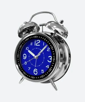 Metal Body Twin Bell Oval Design Alarm Clock