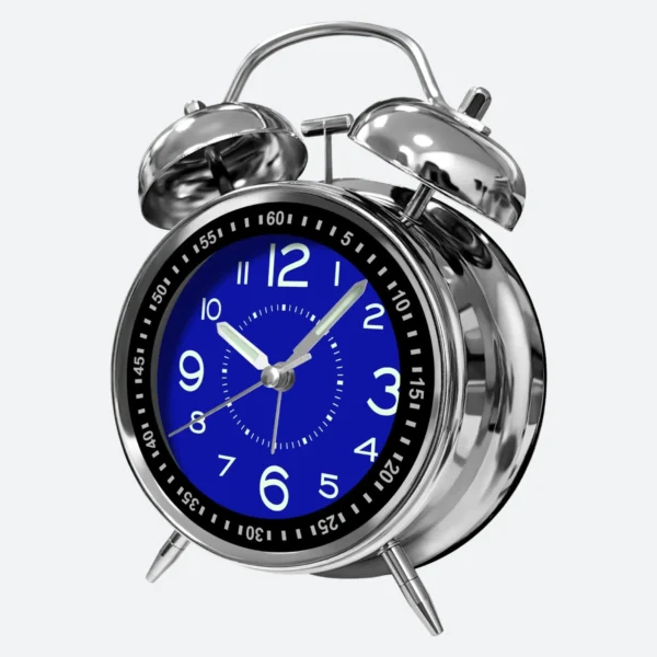 Metal Body Twin Bell Oval Design Alarm Clock