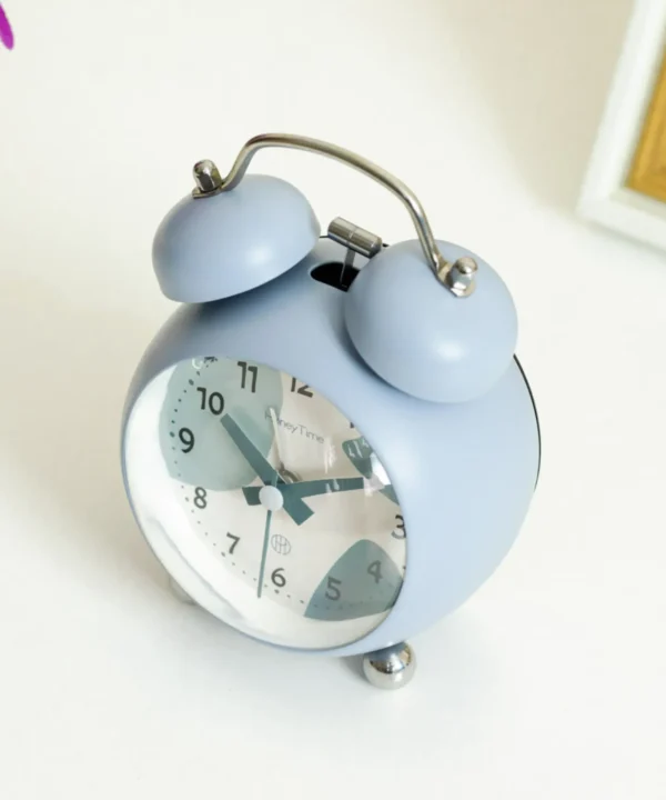 Super Loud Twin Bell Alarm Clock for Heavy Sleepers, 4-Inch Silent Non-Ticking Quartz with Backlight