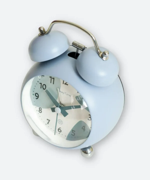 Super Loud Twin Bell Alarm Clock for Heavy Sleepers, 4-Inch Silent Non-Ticking Quartz with Backlight