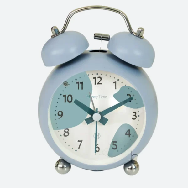 Super Loud Twin Bell Alarm Clock for Heavy Sleepers, 4-Inch Silent Non-Ticking Quartz with Backlight