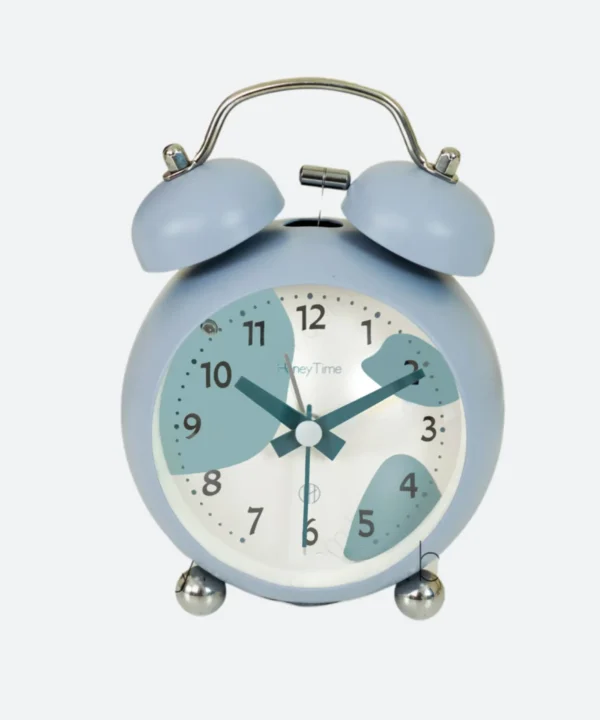 Super Loud Twin Bell Alarm Clock for Heavy Sleepers, 4-Inch Silent Non-Ticking Quartz with Backlight