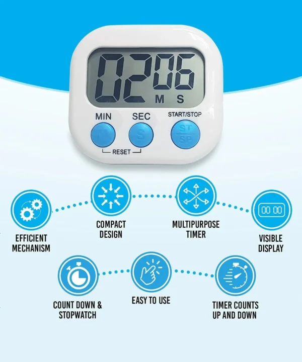 Basic Magnetic Pomodoro Technique Timer - White