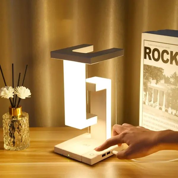 Anti-Gravity LED Desk Lamp with Wireless Charger